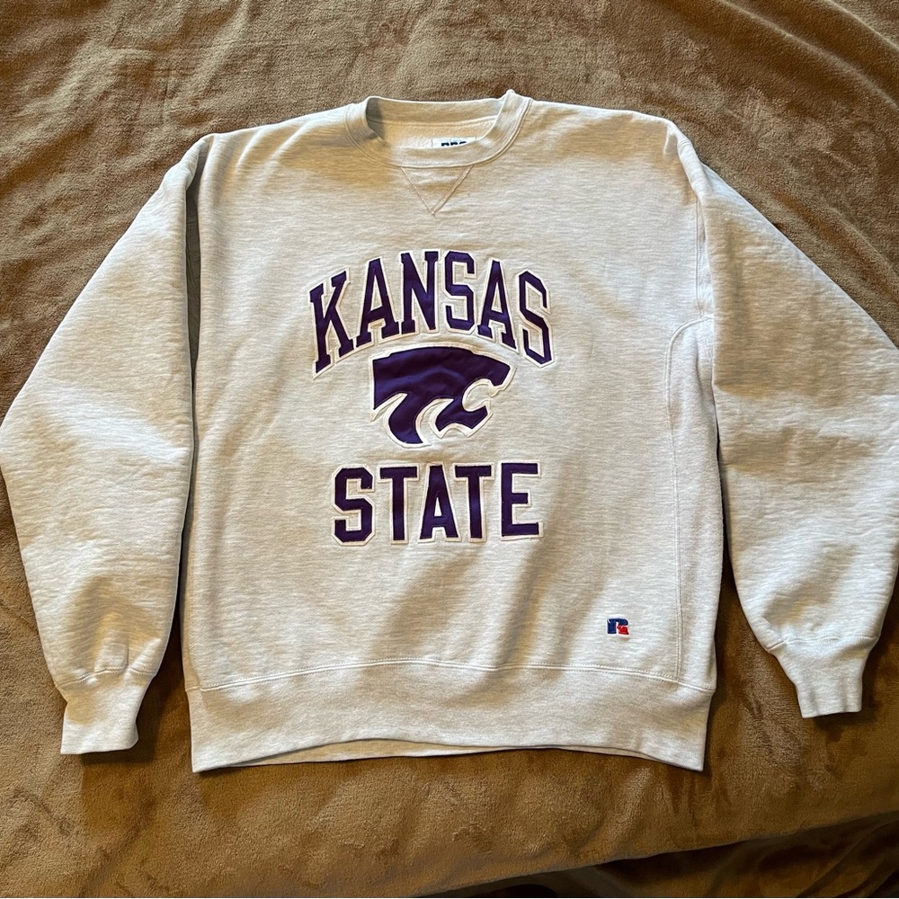Kansas State University Vintage ‘90s Russell Athletic Gray Crewneck Sweatshirt